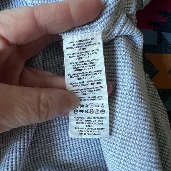 Free People We The Free Thermal Embroidered Bubble Sleeve top Medium - Picture 10 of 11